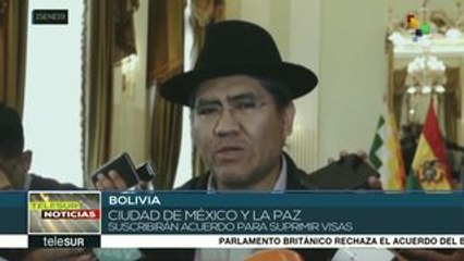 México y Bolivia firmarán acuerdo para supresión de visas