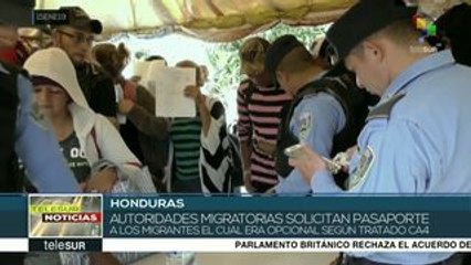 Migrantes hondureños comienzan a cruzar la frontera con Guatemala