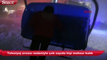 Uludağ’da telesiyej arıza yaptı