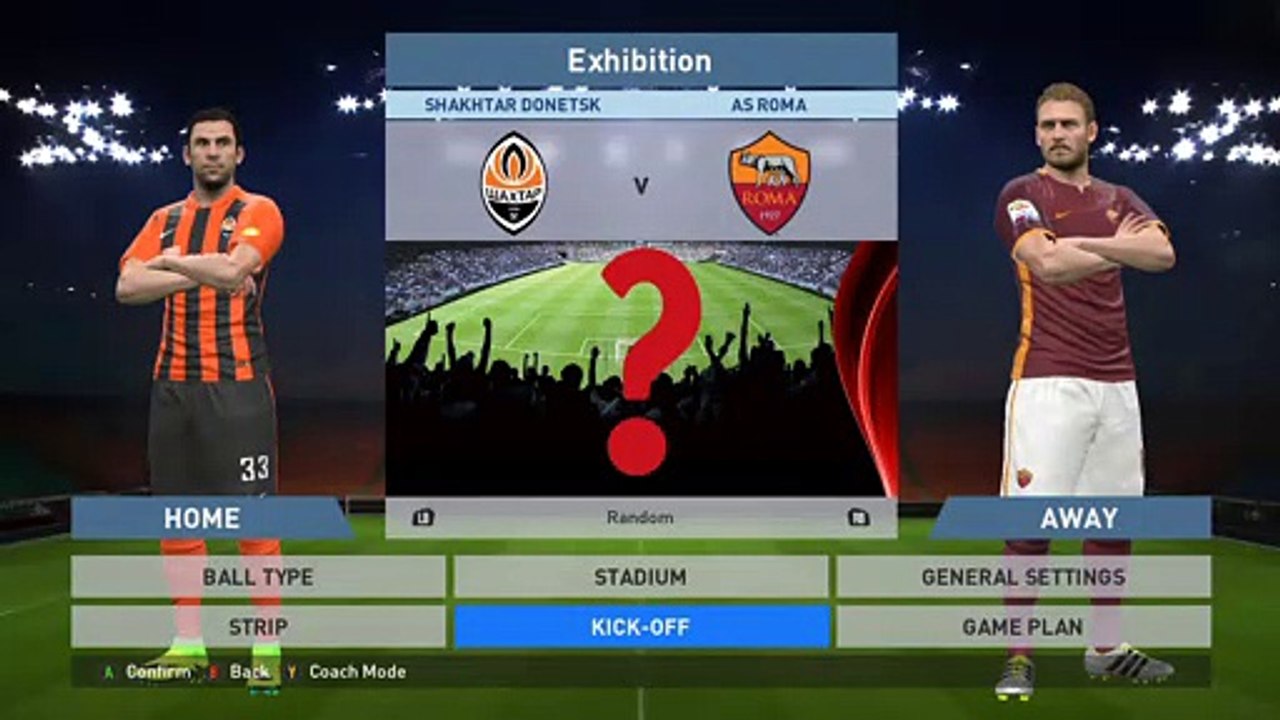 Shakhtar Donetsk vs AS Roma, Stadion Metalist, pes, pro evolution soccer, Konami