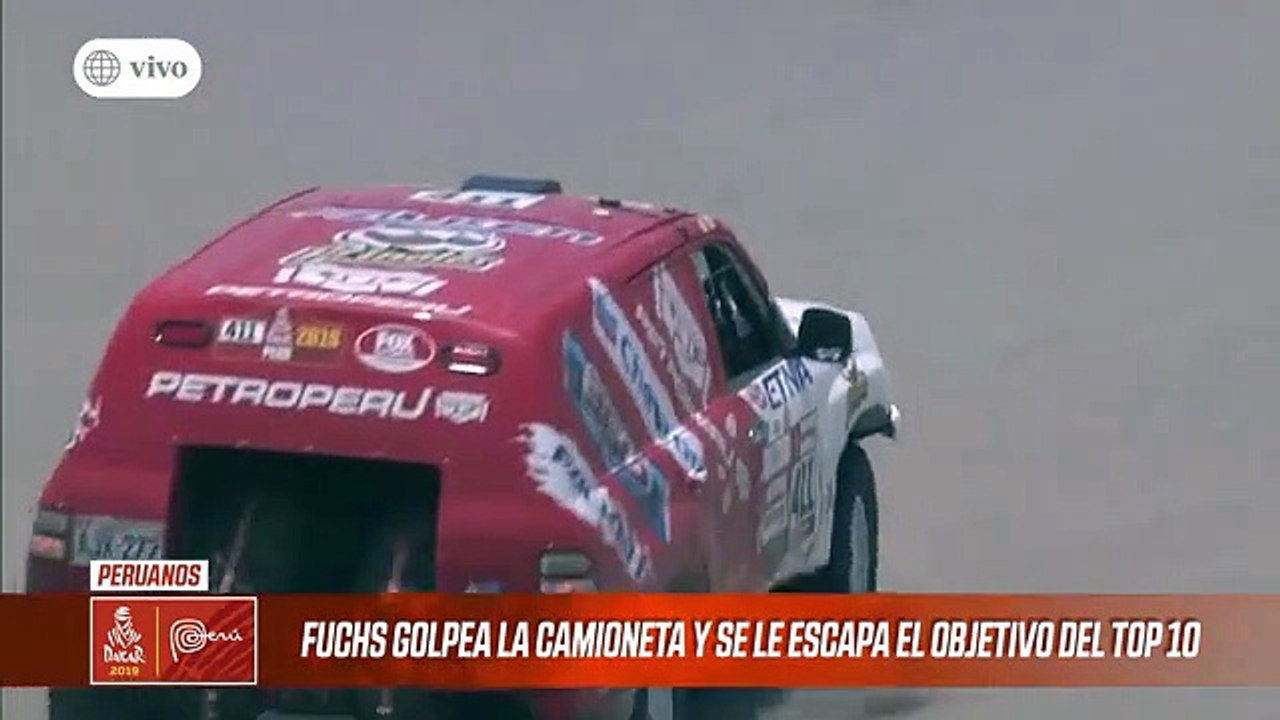 Fuchs golpeó su camioneta y se le escapa el top 10