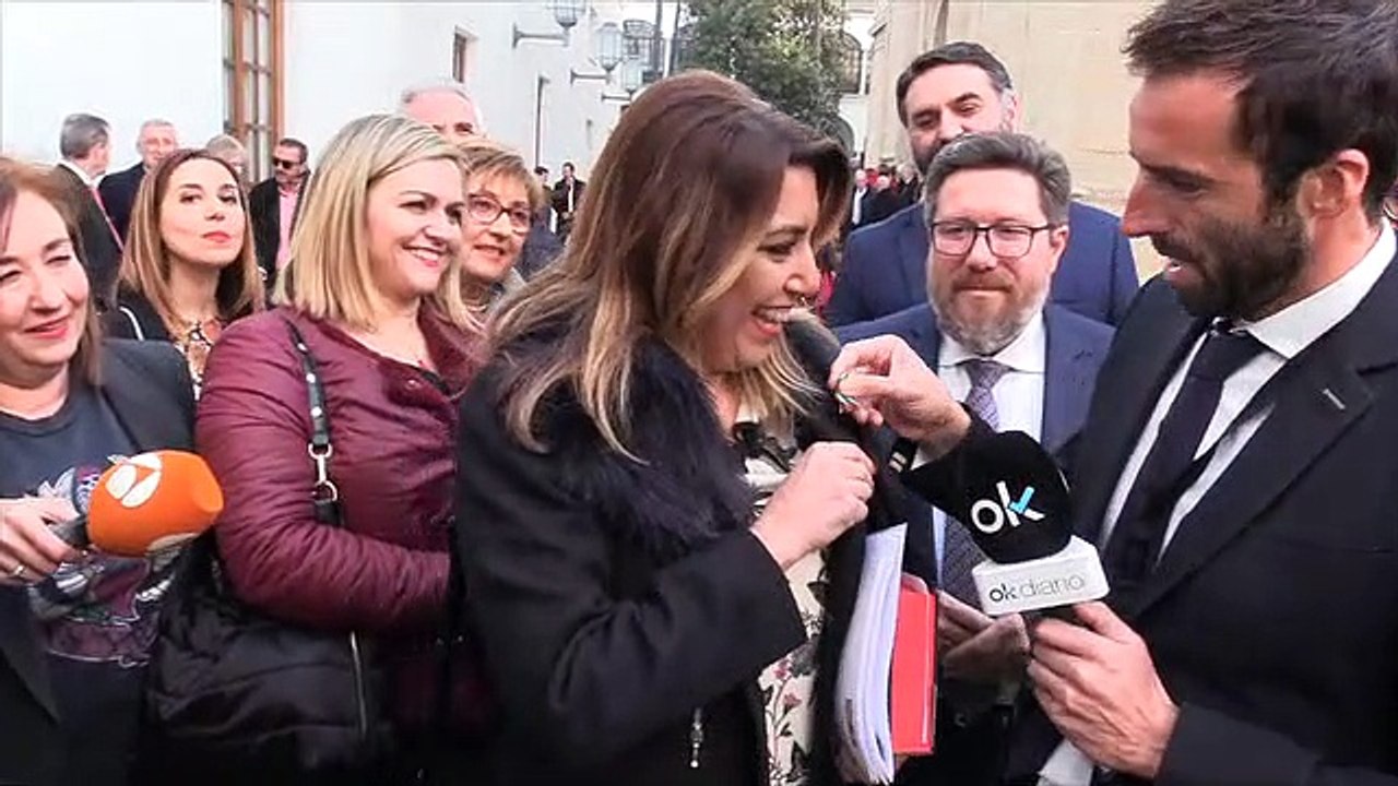 Susana Díaz y Álvaro Ojeda al borde de las lágrimas en su despedida