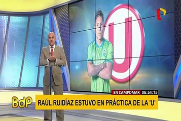 Raúl Ruidíaz estuvo presente en los entrenamientos de Universitario
