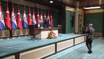 Cumhurbaşkanı Erdoğan, Hırvatistan Cumhurbaşkanı Kitaroviç Basın Toplantısında Konuştu