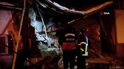 Mutfak tüpü gaz sıkışması sonucu bomba gibi patladı