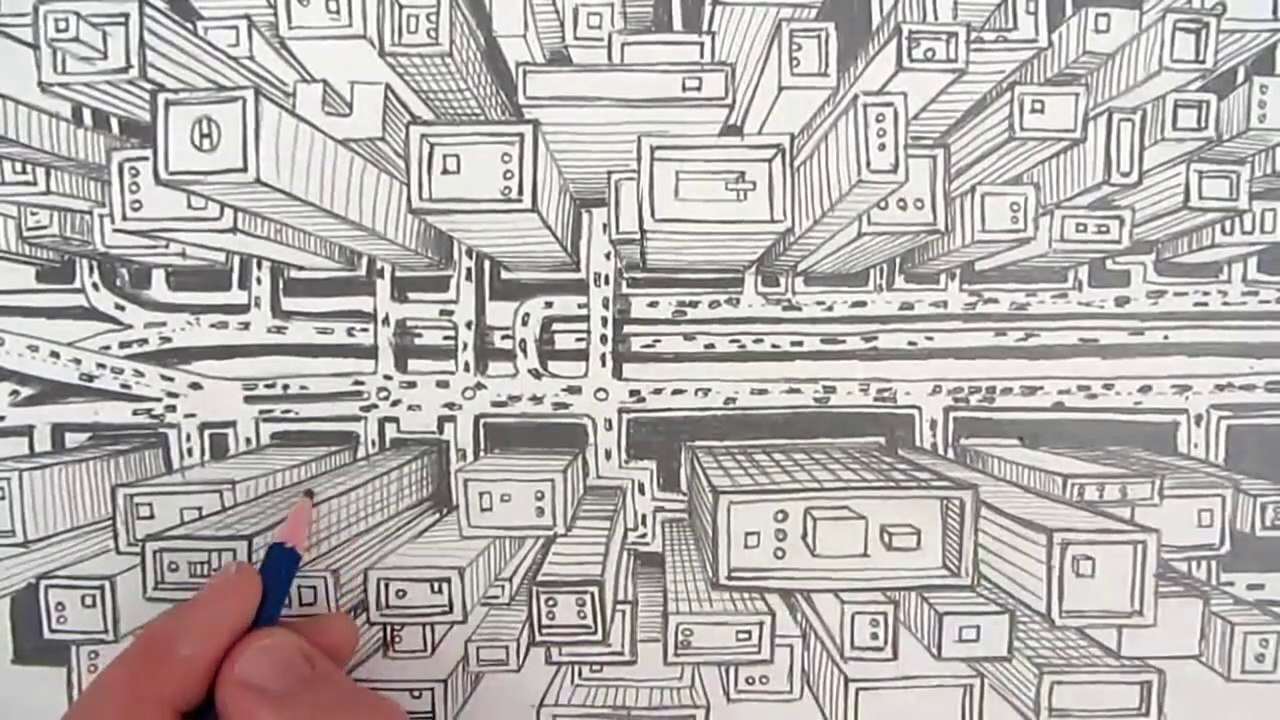 Comment dessiner une ville en utilisant une perspective à 1 point Une ...