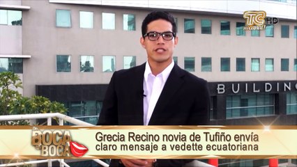 Grecia Recino novia de Tufiño envía claro mensaje a vedette ecuatoriana