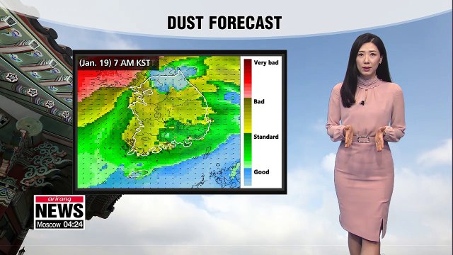 Milder than average temps but getting dusty again _ 011819