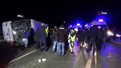 Amasya'da otobüs devrildi: 2 ölü, 28 yaralı