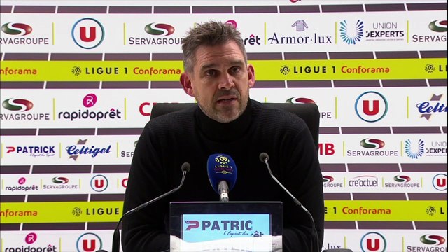 La réaction de Jocelyn Gourvennec après Guingamp - Rennes (2-1)