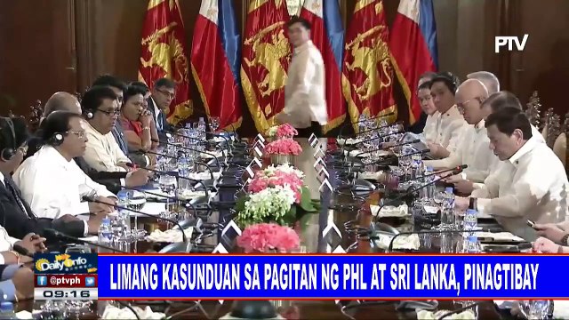 Limang kasunduan sa pagitan ng PH at Sri Lanka, pinagtibay