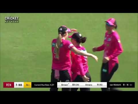 Lauren Smith catch Sydney Sixers vs Melbourne Renegades WBBL
