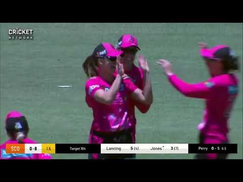 Erin Burns catch Sydney Sixers v Perth Scorchers