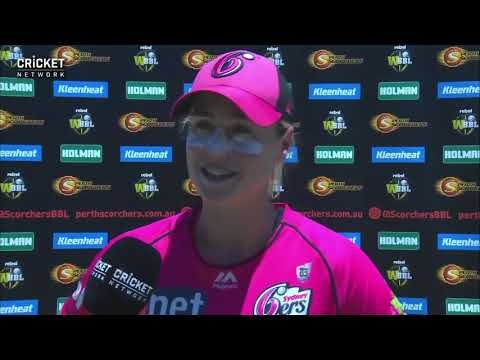 Player of the Match Ellyse Perry Sydney Sixers v Perth Scorchers