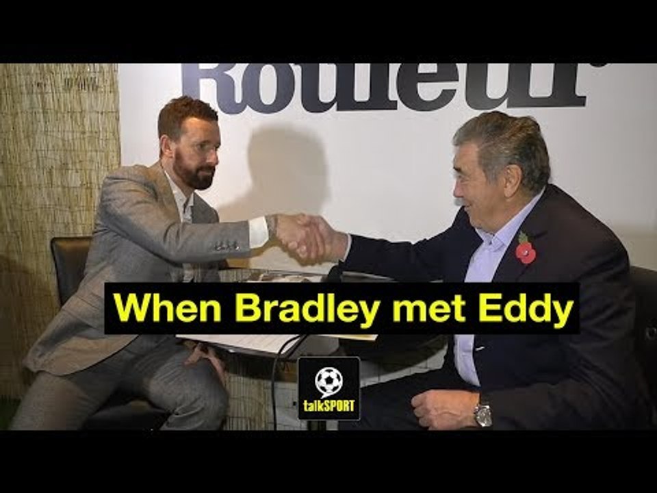 Sir Bradley Wiggins meets Eddy Merckx