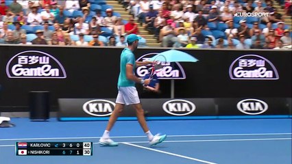 Nishikori a déjoué le piège Karlovic au super tie-break