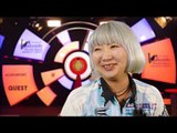 Mikuru Suzuki after Defeating Lisa Ashton 2-0 on the Lakeside Oche