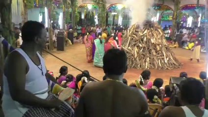 3 டன் விறகுகளை எரித்து உருவான பூக்குழி... நெல்லை அருகே பரவசம்-வீடியோ