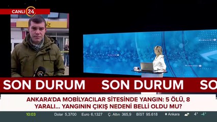 Ankara'da mobilyacılar sitesinde yangın