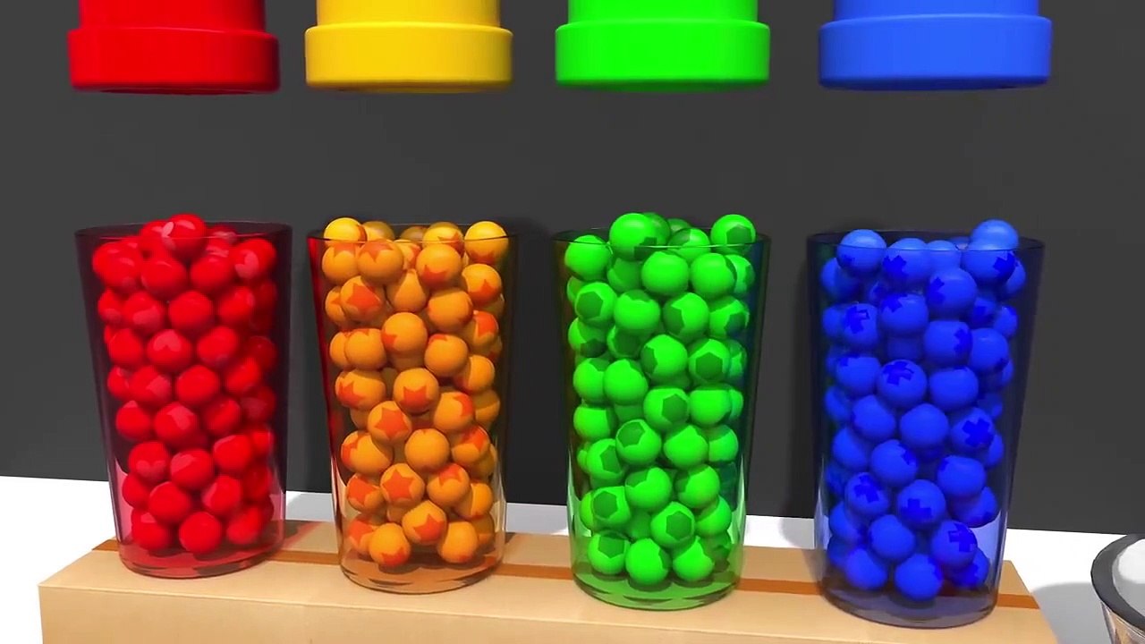 Learn Colors with Baby Monkey Duck Water Slide Wheels On The Bus for Kids Children
