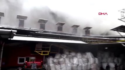 Rize'de Çay Fabrikasında Yangın