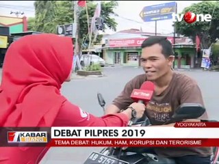 Antusias Masyarakat Saksikan Debat Pertama Capres 2019