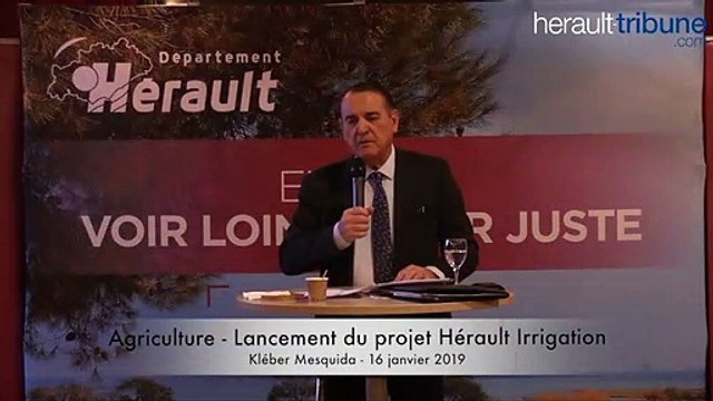 LE DEPARTEMENT HERAULT - Agriculture : lancement d’Hérault Irrigation