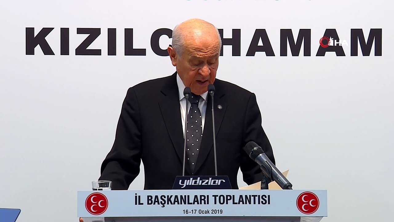 MHP Genel Başkanı Bahçeli: 'Güney sınırlarımız boyunca ve milli bekamızı doğrudan etkileyecek olaylar yaşanıyor. ABD, YPG/PKK'yı himaye altına almak, bu terör örgütlerini Kürt kardeşlerimizin temsilcisi saymak adına karanlık bir kampanyayı