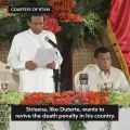 Sri Lanka President Sirisena praises Duterte drug war | Evening wRap