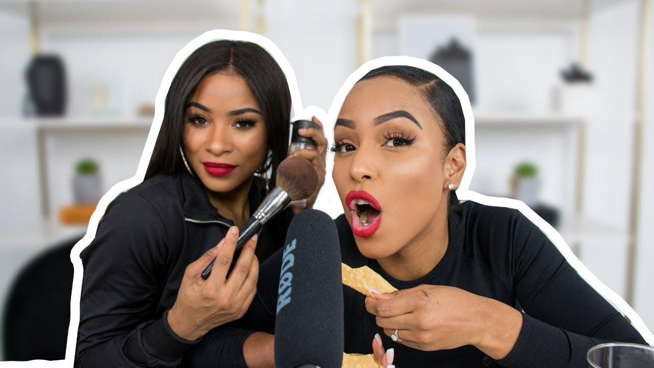 DOING OUR MAKEUP IN ASMR