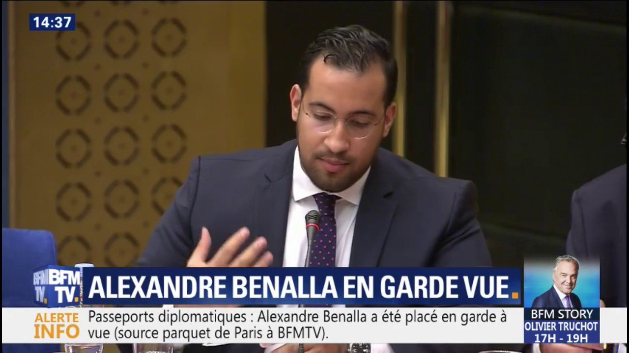 Passeports diplomatiques: Alexandre Benalla placé en garde à vue