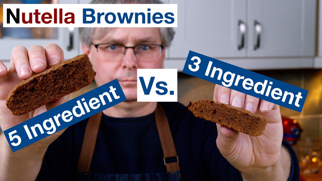 3 Ingredient Vs. 5 Ingredient Nutella Brownies
