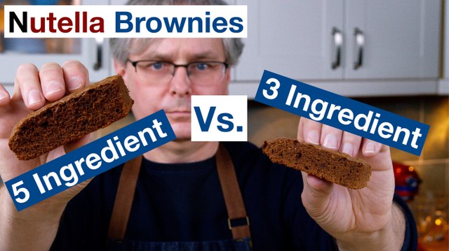 3 Ingredient Vs. 5 Ingredient Nutella Brownies