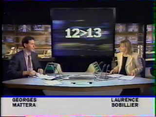 France 3 - 10 Janvier 1996 - Début JT 12-13 (Georges Mattera, Laurence Bobillier)