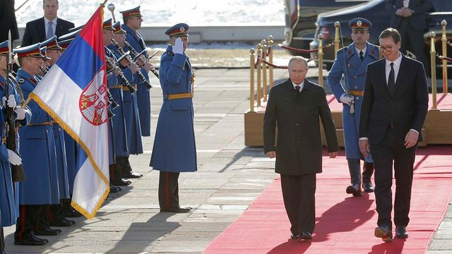 Владимир Путин прибыл в Сербию