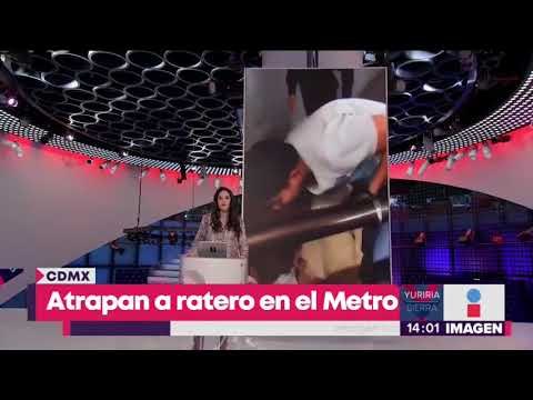 Agarran a golpes a ladrón de celulares del Metro, y le hacen calzón chino | Noticias con Yuriria