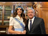 López Obrador se reúne con Miss Mundo, Vanessa Ponce de León