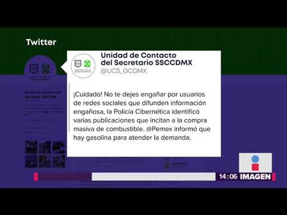 Policía Cibernética identifica información falsa sobre el desabasto de gasolina | Yuriria Sierra