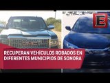 Recuperan 3 vehículos robados en Sonora