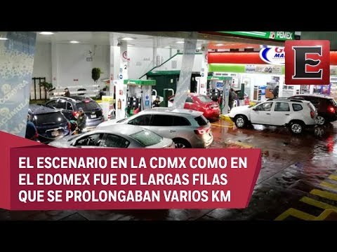Largas filas por la noche en algunas gasolineras de la CDMX