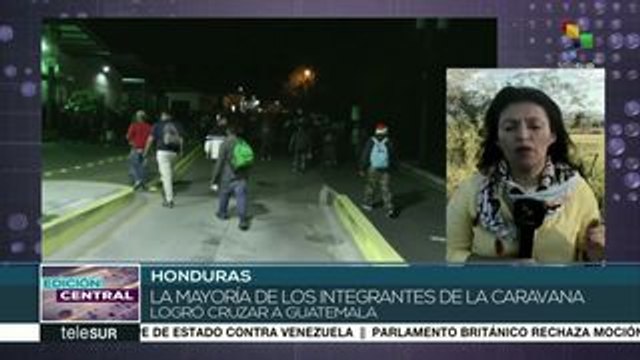 Mayoría de hondureños de la caravana migrante ya está en Guatemala