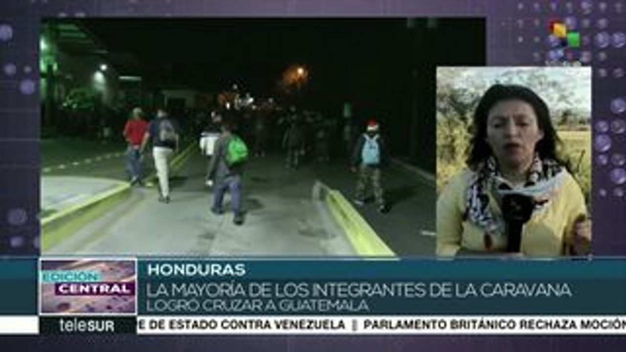Mayoría de hondureños de la caravana migrante ya está en Guatemala