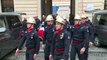 Explosion: cérémonie d'hommage aux pompiers morts rue de Trévise