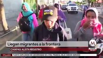 Llegan migrantes a la frontera con Mexico