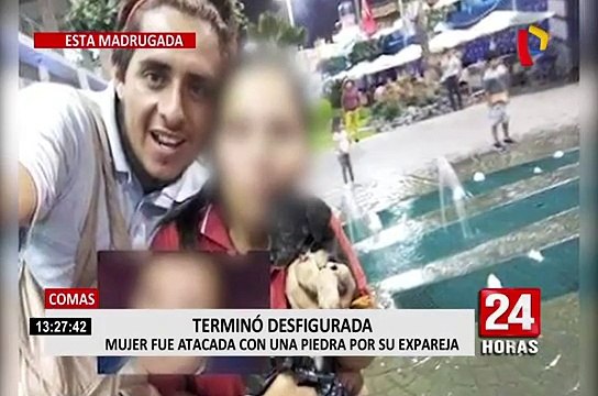 Comas: mujer es brutalmente golpeada con una piedra por su expareja