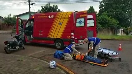 Motociclista fica ferido ao sofrer queda no Pq. São Paulo