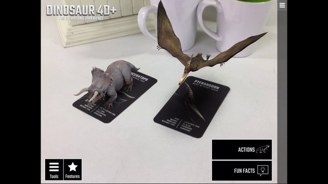 Dinosaurs AR Augmented Reality Toys iPhone X Android 4D Utopia 360 VR | Keith's Toy Box