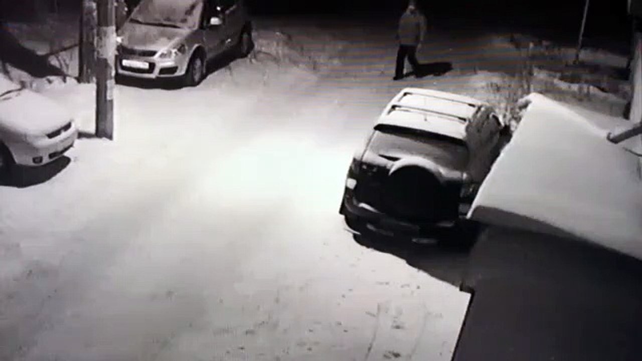 Dans l'intention de donner un coup de pied à un chien, il tombe et se frappe mal le visage