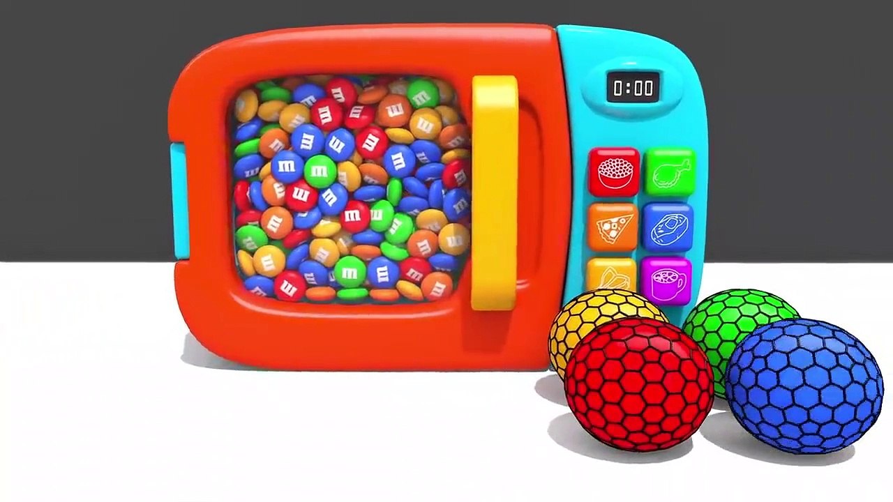 Learn Colors with Bunny Mold and Blender Toy Fruits Squishy Ball for Kids Children