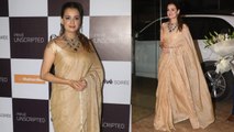 Dia Mirza walks in elegant style as she attends producer Ramesh Taurani’s birthday bash | FilmiBeat
